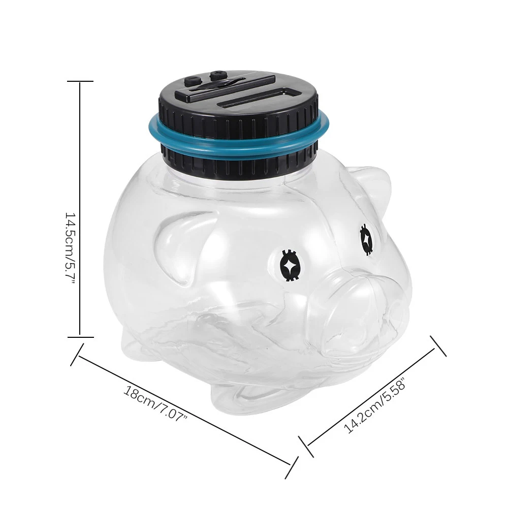 Us Dollar Money Saving Jar Clear Digital Piggy Bank Coin Savings Counter Lcd Counting Money Jar Change Gift For Children Kids