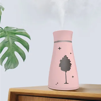 

200ml KEBEIER 3 in 1 Maple Leaf USB Air Humidifier Ultrasonic Aroma Diffuser LED Lamp Mini USB Fan Office Air Purifier