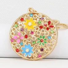 Зеркальные серьги креативный брелок с инкрустацией стразами автомобильное подвесное украшение Сумочка украшение в Корейском стиле креативные металлические брелки