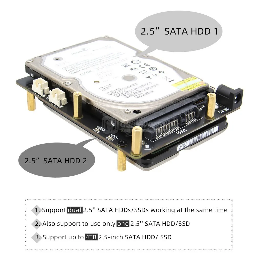 Плата расширения Raspberry Pi X829 для хранения SSD/HDD 2 5 дюйма USB 3 1 щит 4 Model