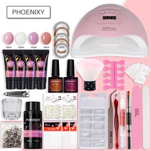 Маникюрный набор 80 Вт светодиодный сушилка лампа для ногтей Гель-лак полигель быстрое наращивание ногтей набор для наращивания ногтей набор гель-лака Инструменты Набор для ногтей