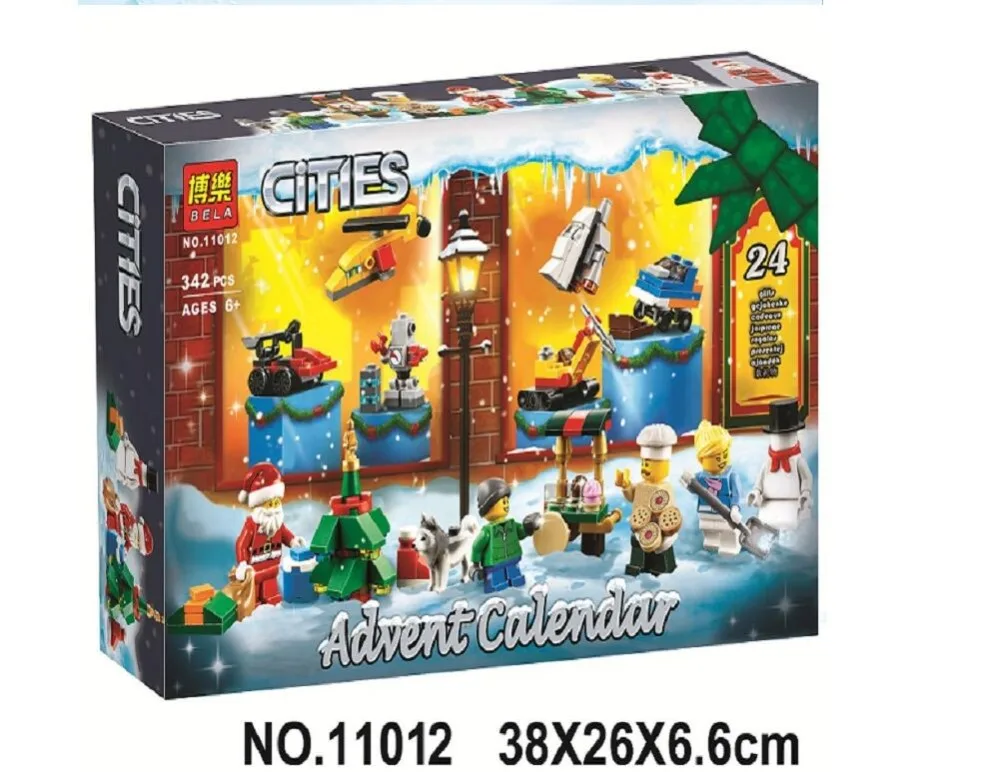 Дешево 11012 город адвент календарь строительный блок благодарения кирпичи игрушки совместимы с бела друзья рождественский подарок 60201
