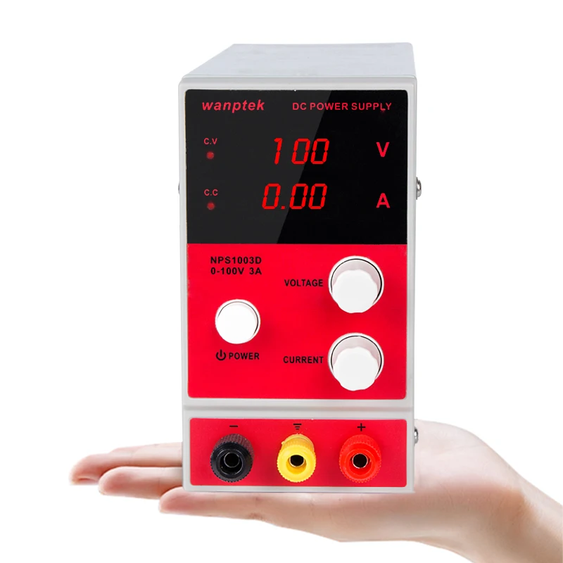 Wanptek DC Регулируемый источник питания 100V 3A Регулируемый Настольный переменный лабораторный источник питания регулятор напряжения и тока