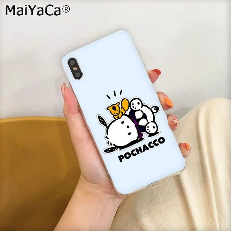 A8 MaiYaCa милый мультфильм Pochacco прозрачный ТПУ чехол для телефона Apple iphone 11 pro 8 7 66S Plus X XS MAX 5s SE XR fundas Cover - Цвет: A8