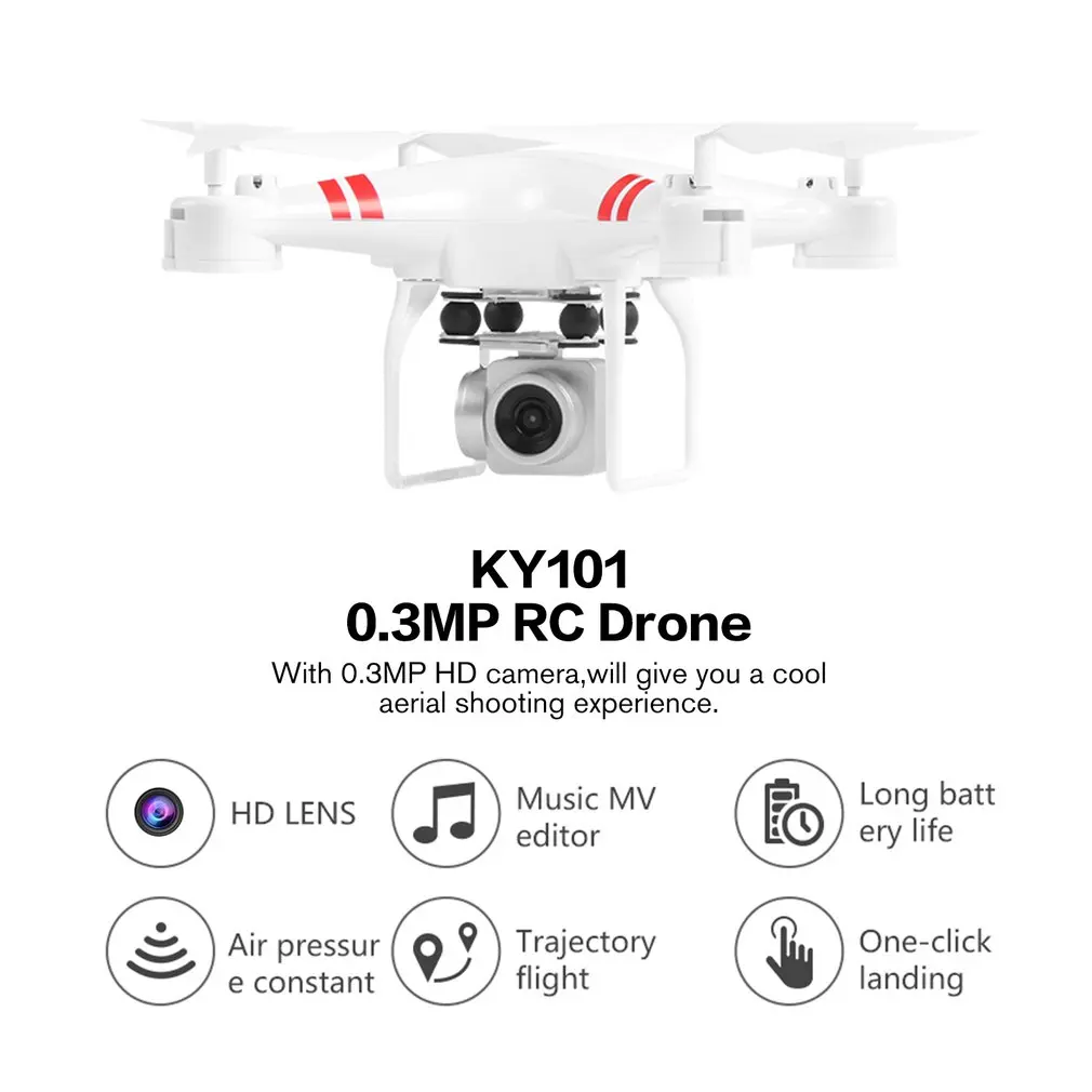 KY101 2,4G Радиоуправляемый Дрон режим удержания высоты Безголовый 3D флип один ключ Взлет/посадка Радиоуправляемый вертолет самолет-стандартная версия