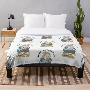 

Happy Victoria Day Blanket Wool Flannel Plush Blanket Bedspread For office Sherpa Blanket Couch Quilt Cover Travel