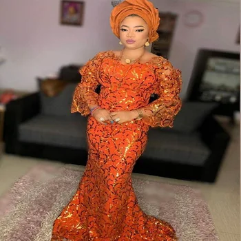 

Gold African Lace Fabric High Quality French Tulle Lace Fabric 2020 Nigerian Sequins Laces Embroidery Net Fabric For Party Dress