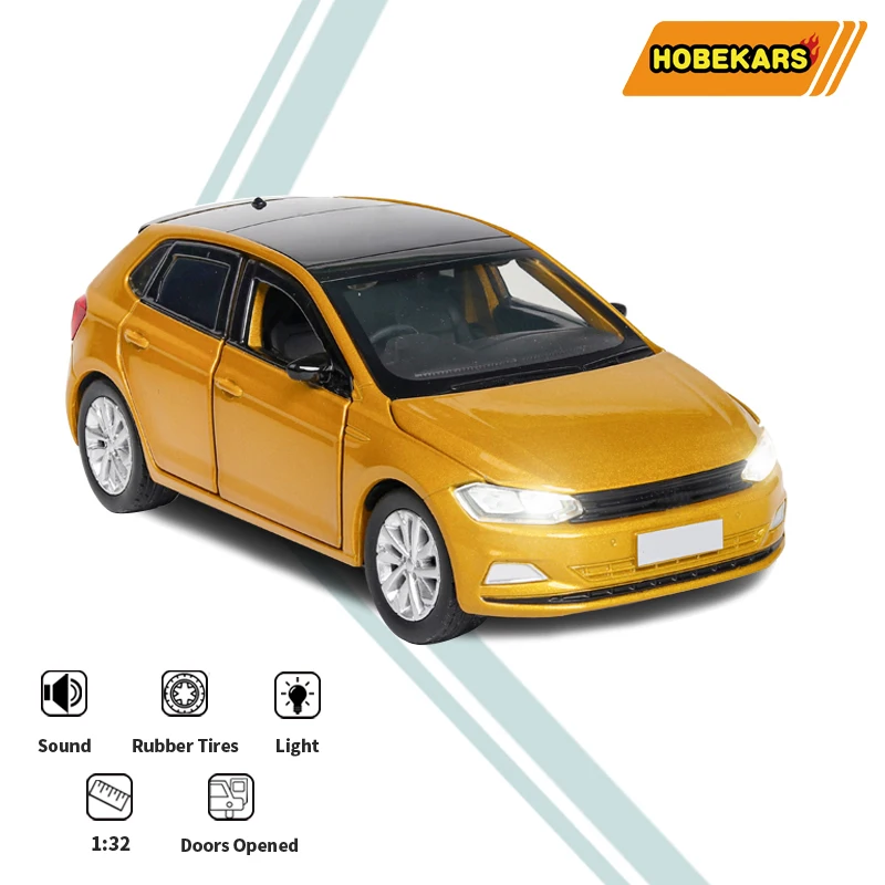 

HOBEKARS 132 GOLF Model Diecasts & Toy Vehicles Simulation Alloy Metal Car Toys With Light Sound For Children Birthday Gifts