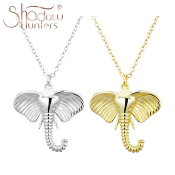 

SHADOWHUNTERS Original 925 Sterling Silver Elephant Pendant Necklaces For Women Chain Choker Wedding Necklaces Luxury Jewelry