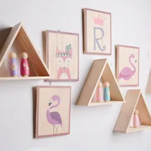 Pine Decorative Wall Shelf Storage Rack Organization Kitchen / Children’s Room DIY Wall Decoration Frame Home Decoratio