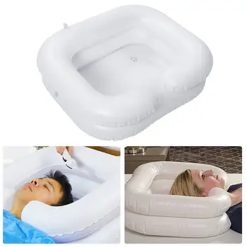 

Details about Inflatable Hair Washing Basin Portable Shampoo Tray Handicap Bed Rest Aid