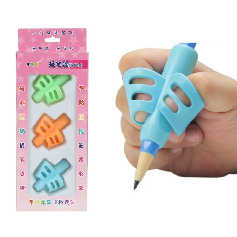

3PCS 3-finger Pen Grip Writing Posture Corrector For Primary School Student School Supplies