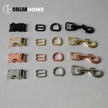 

20 sets metal quick link release buckle 15mm snap hook spring fastener for bag dog collar leash DIY accessories slider D rings