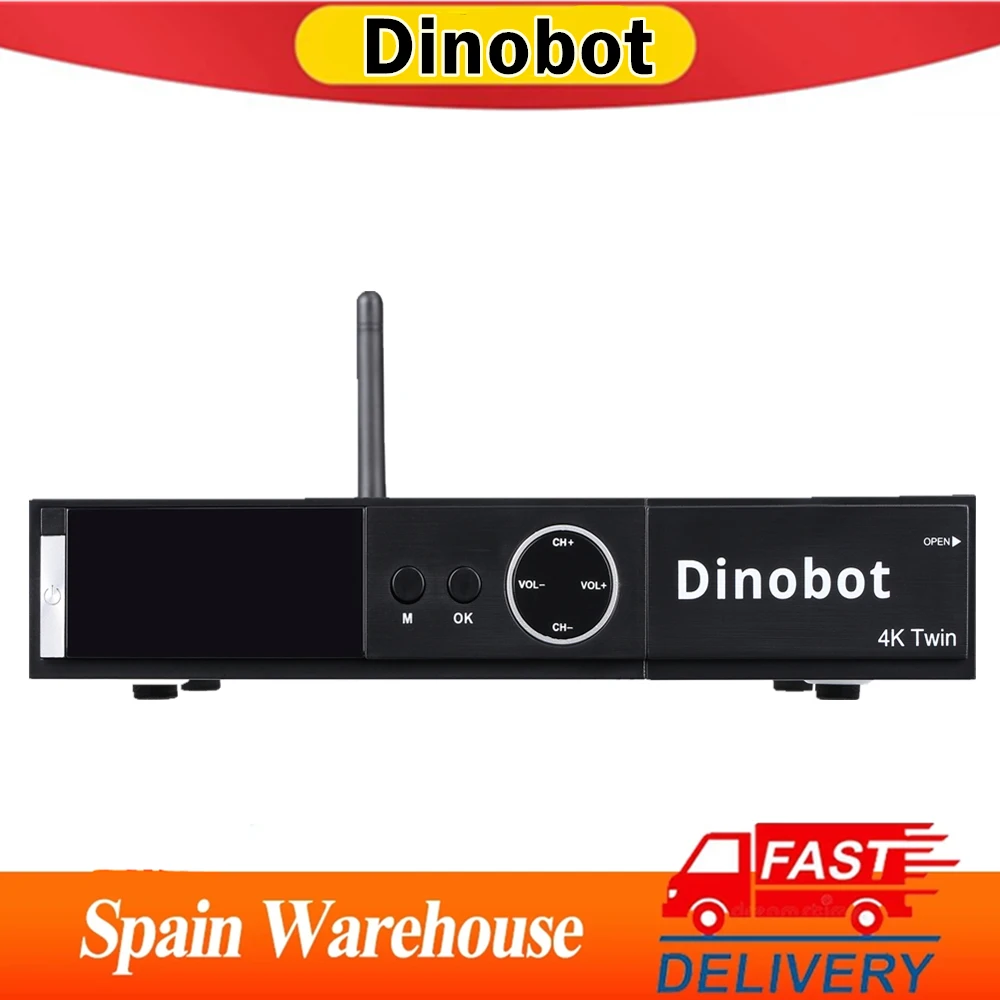 Спутниковый ресивер Dinobot DVB-S2X + многопотоковый тюнер 4K HD Linux E2 OS H.265 встроенный