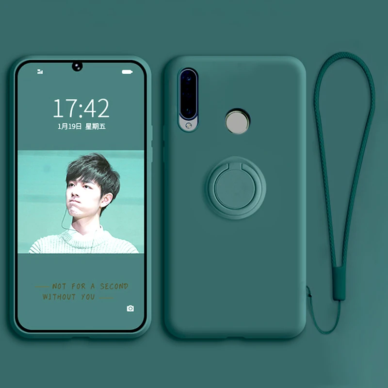 Мягкие силиконовые чехлы с кольцом для Huawei P30 P40 Lite Pro P20 Mate 20 P30Lite P20Pro P30Pro подставка