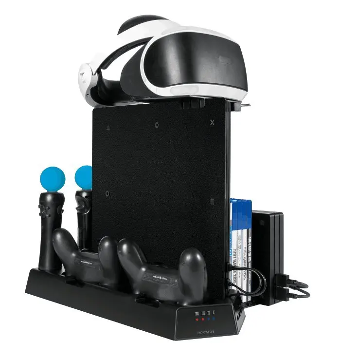 

Upgraded PS4/Slim/Pro/VR Multi-functional Fixed Charger Radiator Support Handle Charger Base Dish Rack