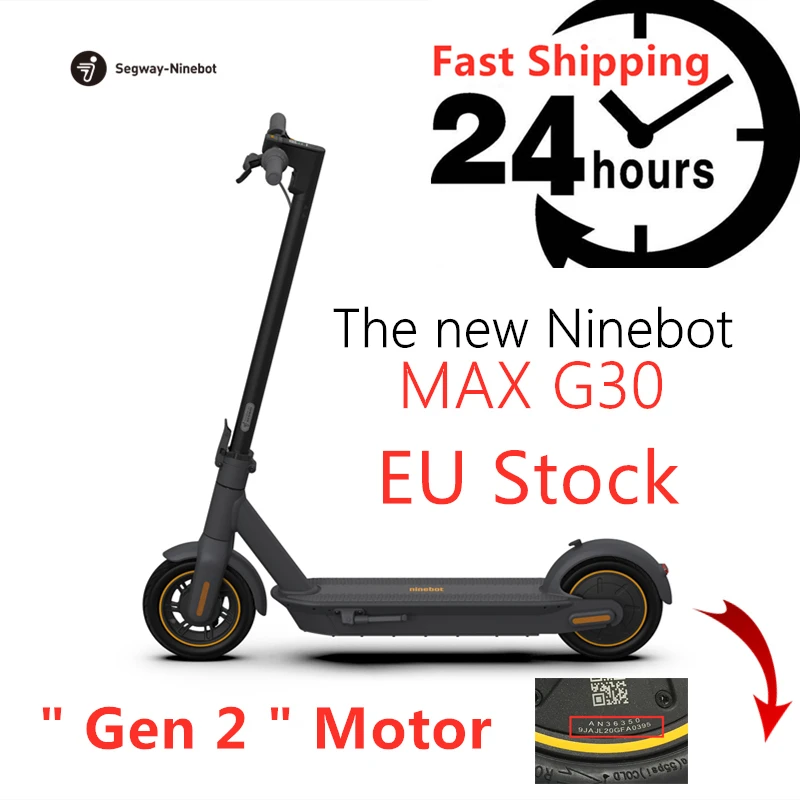 EU Stock 100% Brand NEW Original Ninebot MAX G30 Smart Electric Scooter  foldable KickScooter Dual Brake Skateboard With APP|Electric Scooters| -  AliExpress