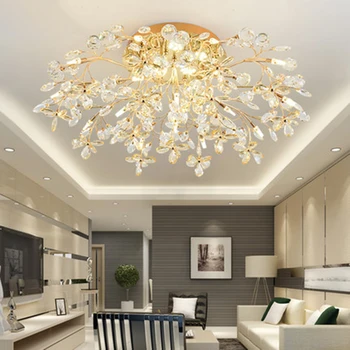 

European LED Ceiling Chandelier Lighting Fixtures Modern Luxury Crystal Living Restaurant Lamp Bedroom Bathroom Loft Decor Lamps