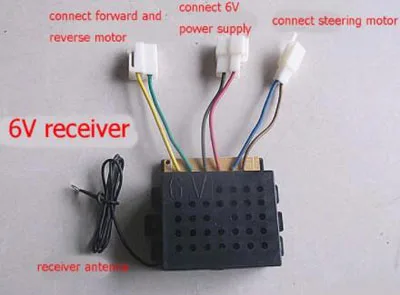6V receiver 1 комплект 4CH 27MHZ беспроводной пульт дистанционного управления 6 V/12 V Приемник антенна для детей мотор-колеса электрический автомобиль езды на управлении - Цвет: 6V receiver