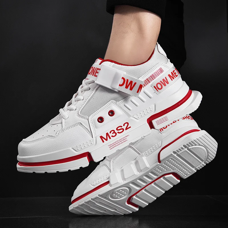 Новые кроссовки мужская обувь уличная легкая обувь мужская обувь - Цвет: white red