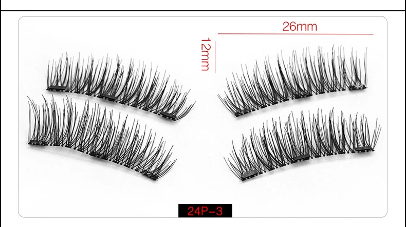 Накладные ресницы на магнитах с 3 магниты магнитные ресницы натуральные накладные ресницы намагниченные ресницы с пинцет для накладных ресниц KSO2-3