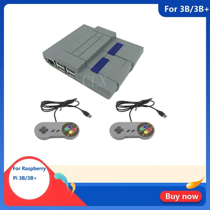 Чехол Raspberry Pi 3 B + Mini NES Style крутой вентилятор игровая ручка 2 шт. для Model Plus 3B 2B и / NESPi