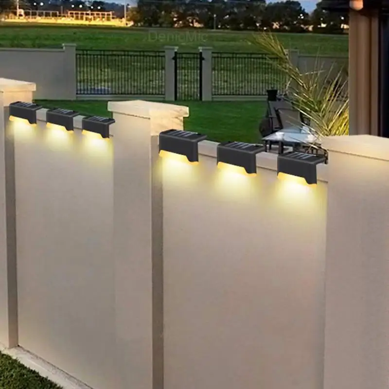 solar wall lights 8/4Pcs Solar LED Light Outdoor Solar Lights IP55 Waterproof Fence Light Pathway Yard Stair Lamp Wall lamp Garden Decoration string solar lights