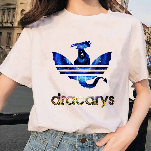 Dracarys Футболка с принтом 2020 летние женские повседневные футболки изображением