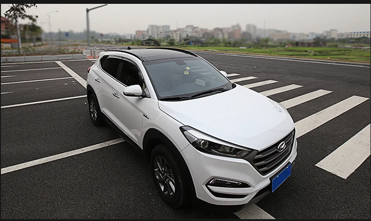 Для hyundai Tucson- багажник на крышу, рейлинги, барные стойки для багажа, верхние стойки, рельсовые коробки ABS