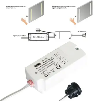 

DC12V IR Sensor Switch Hand Wave Infrared Light Switch for LED Lamps LED Strips Motion Sensor Accessories