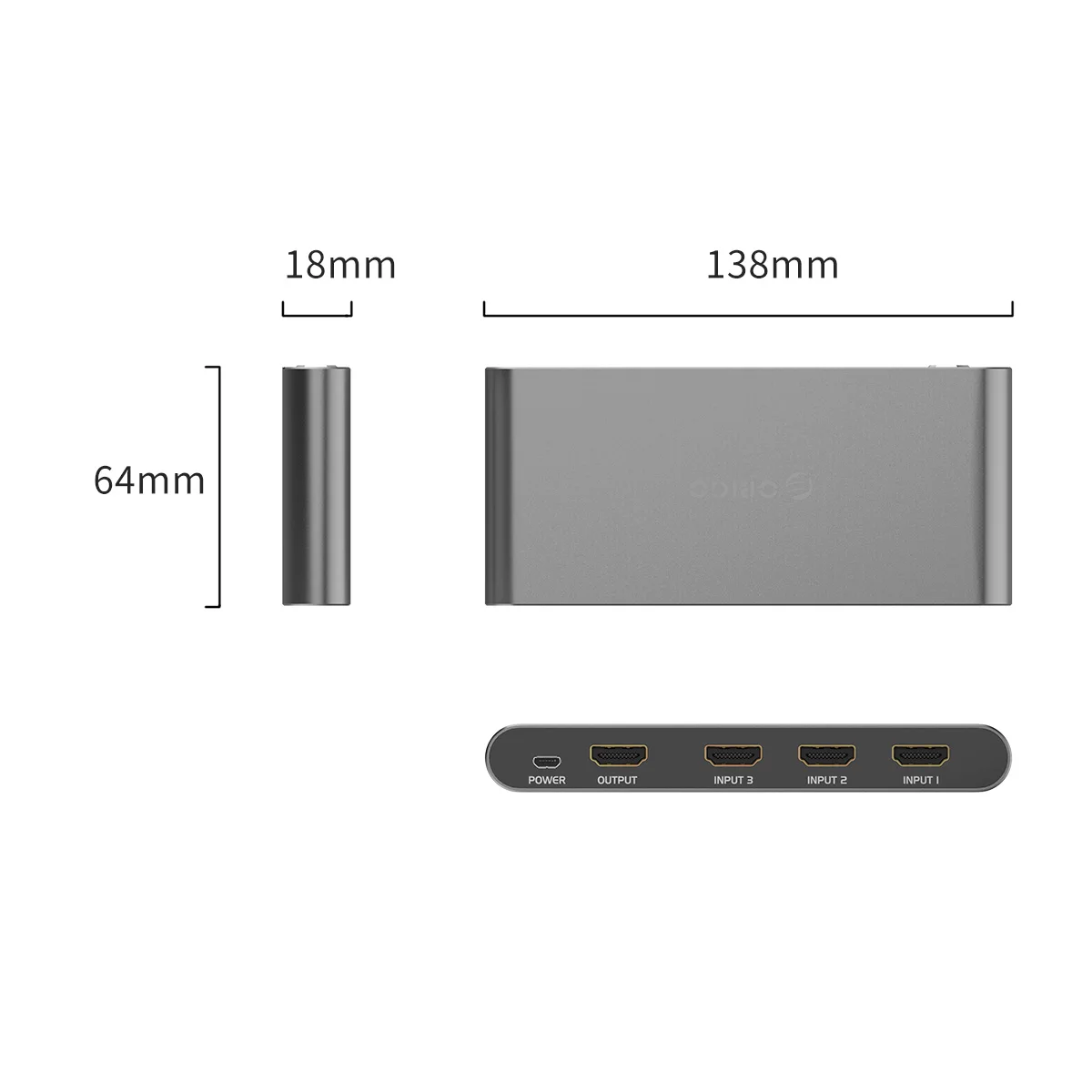 ORICO HDMI сплиттер переключатель 3 порта 4 к HD 1 к 3 порта HDMI коммутатор концентратор сплиттер инфракрасный пульт дистанционного управления для PS3 игр