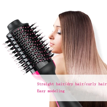 

3 In 1 Hair Straightening Comb & Curly Hair Brush Comb One Step Hot-Air Hair Dryers Straightener Curler Styling Comb Hair Care