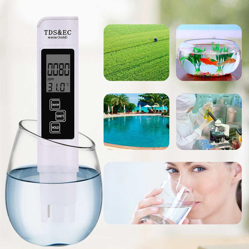 3 в 1 измеритель температуры и проводимости Воды|water measure|tds ecconductivity tester |
