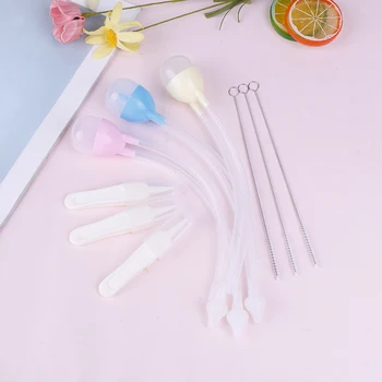 

3PCS/set Baby Care Newborn Baby Safety Nose Cleaner Kids Vacuum Suction Nasal Aspirator Set Infants Flu Protections Accessories