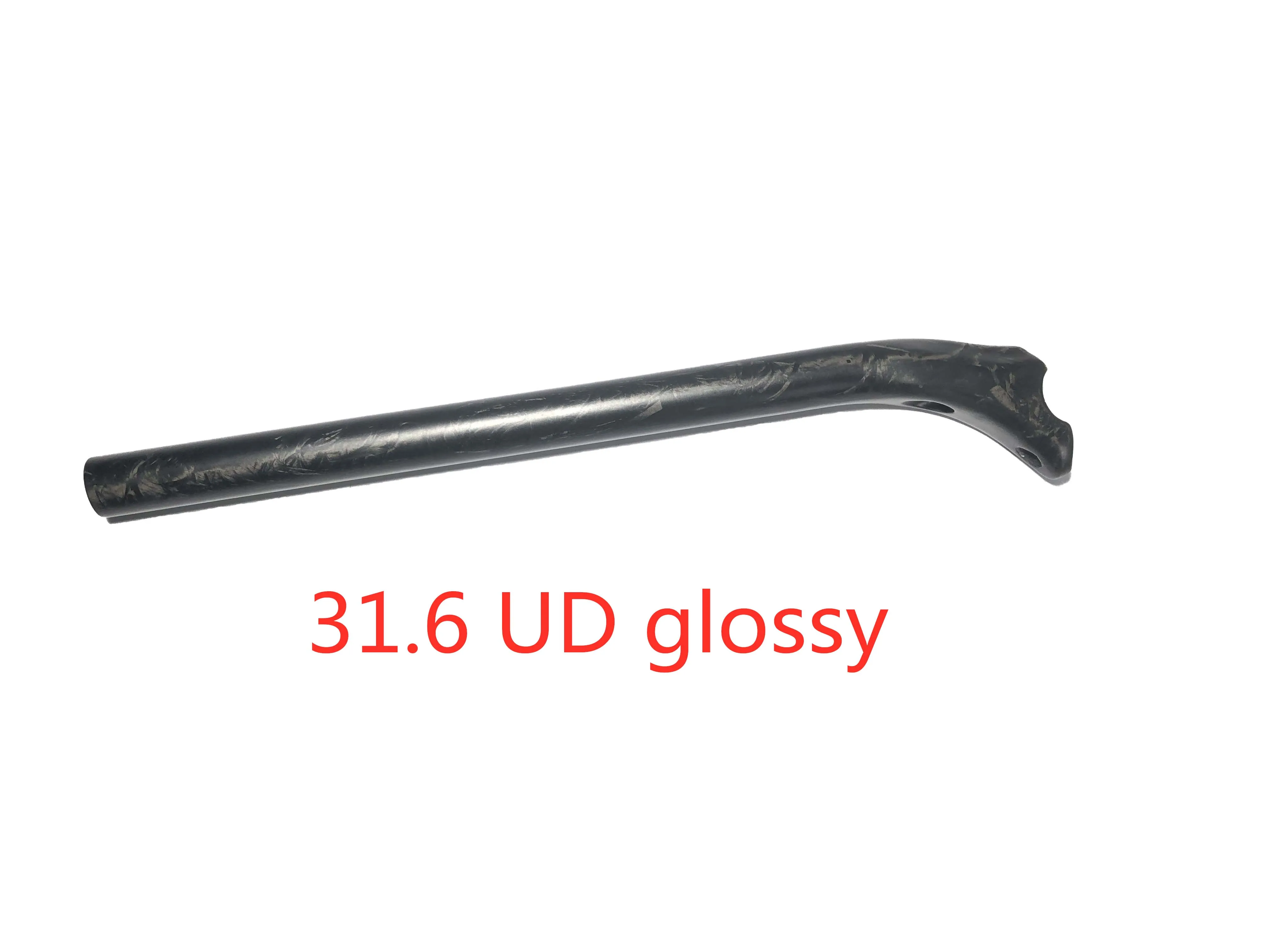 31.6 UD glossy Подседельный штырь из углеродного волокна для велосипеда с черным мрамором UD матовый/глянцевый Подседельный штырь из углеродного волокна 27,2 31,6 мм размер mtb углеродная подседельная труба Всего 400 мм - Цвет: 31.6 UD glossy