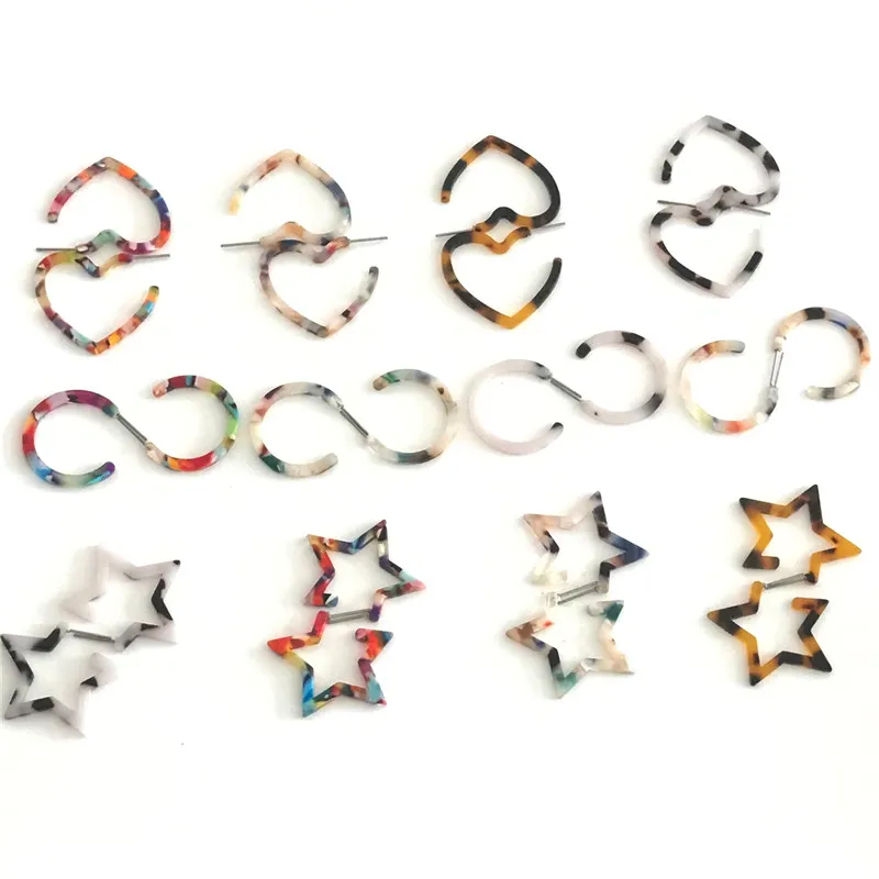 

Vintage Acrylic Leopard Print Dangle Earrings For Women Multicolored Big Geometric colorful Drop Earring 2019 Bohemian Jewelry