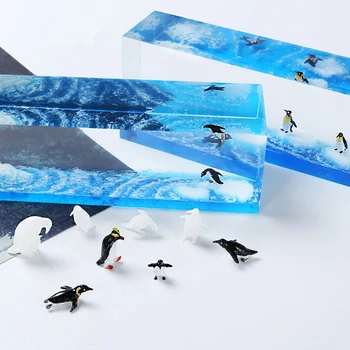 

10 Shapes Epoxy Resin Filler Mini Penguin Modeling Silicone Mold Landspace Fillings Resin Jewelry Fillings DIY Casting Art Craft