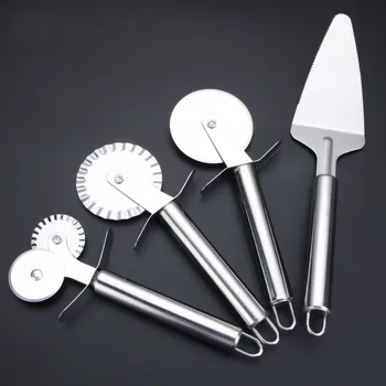 

Pizza Cutter Stainless Steel Pizza Wheels Knife Cake Bread Pies Round Knife Cutter Pizza Peel Shovel Cooking Tool