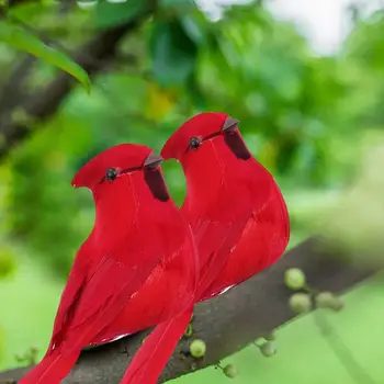

Beautiful Lifelike Animal Statues Tree Handmade Bird Simulated Bird Garden Foam Lawn Yard Decor Home
