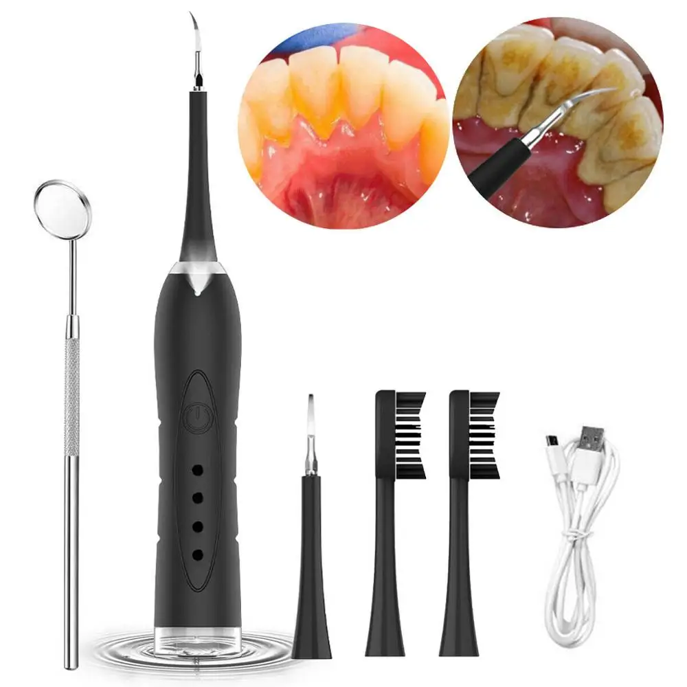 Escarificador Dental sónico eléctrico, eliminador de cálculo Dental, herramienta para manchas de dientes, sarro, blanqueador Dental, higiene Dental, blanco