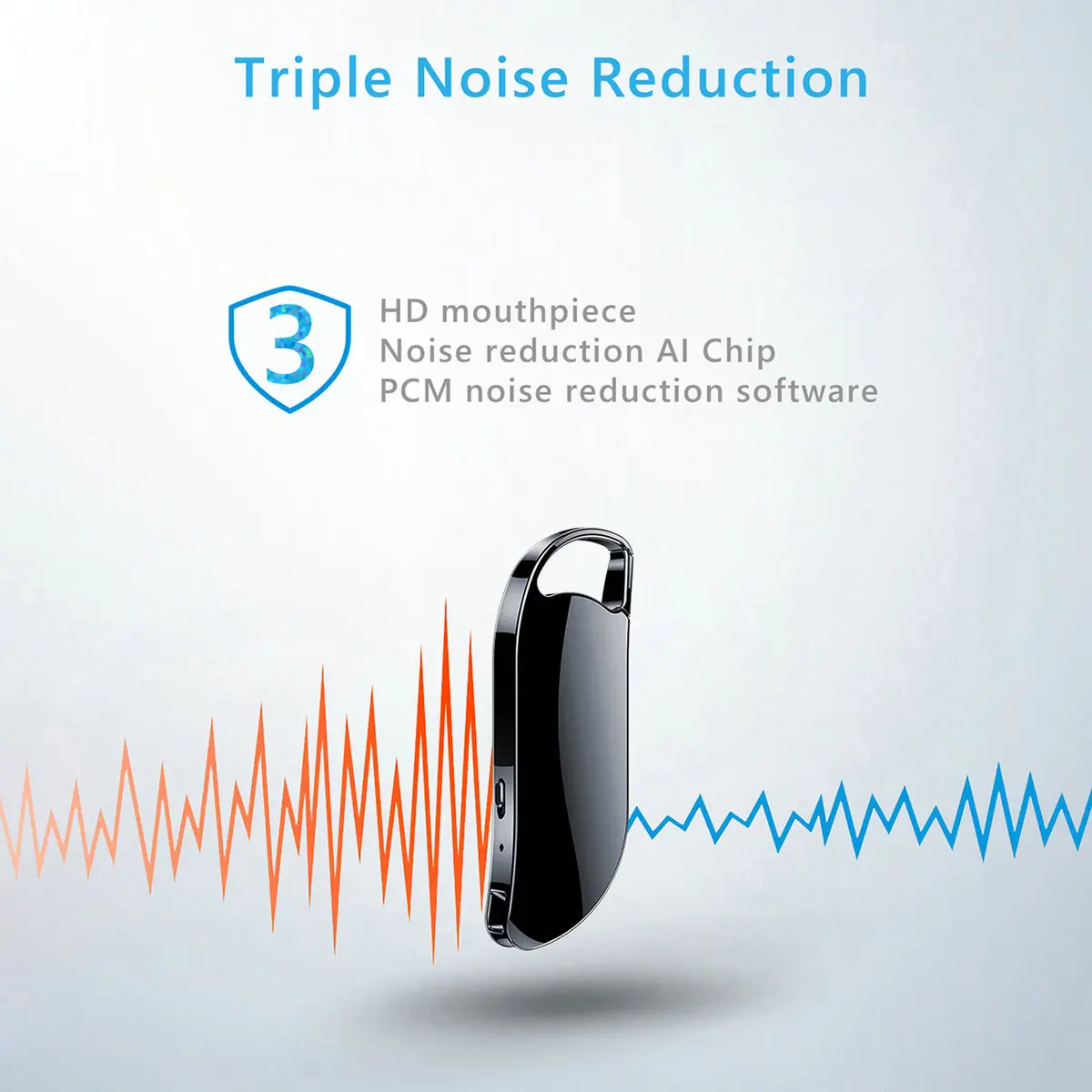Vandlion Smart Audio Voice Recorder 32GB 64GB 128G HD Noise Reduction Dictaphone Rechargeable Audio Recording for Meeting Study — view 6
