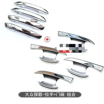 

ABS Chrome car Door handle Protective covering Cover Trim Door Handle Car styling for 2018 2019 Volkswagen T-ROC
