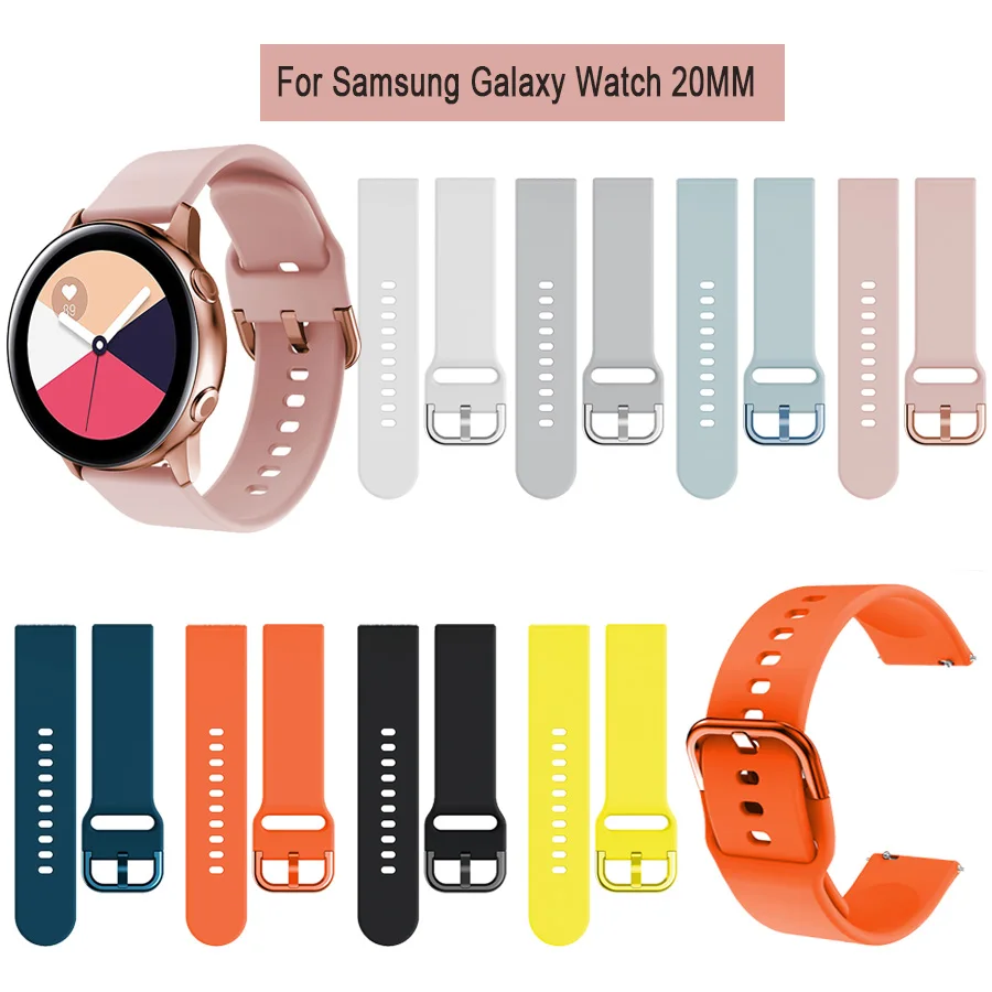 20 22 мм ремешок для часов samsung Active 2 ремешок/Galaxy watch 46 мм/42 gear S3/S2/спортивный
