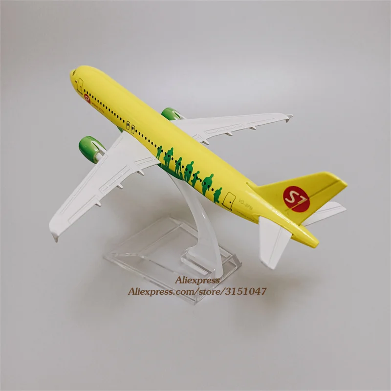 Литая под давлением модель самолета Airbus 320 A320 авиакомпании S7 Russian Siberia 1:400 16 см