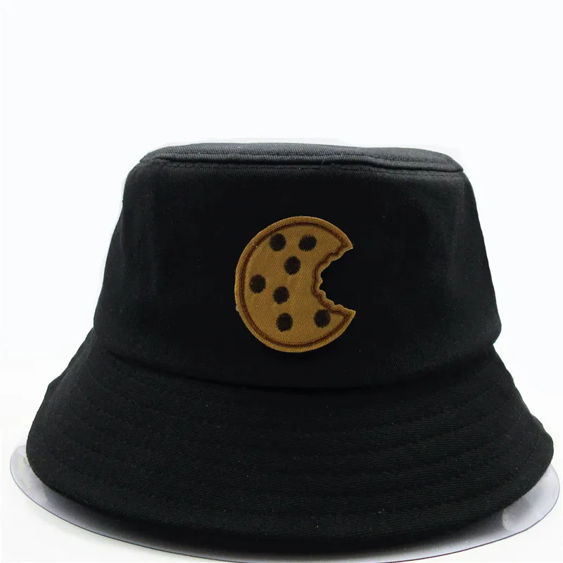 

LDSLYJR Cookies embroidery cotton Bucket Hat Fisherman Hat outdoor travel hat Sun Cap Hats for men and Women 219