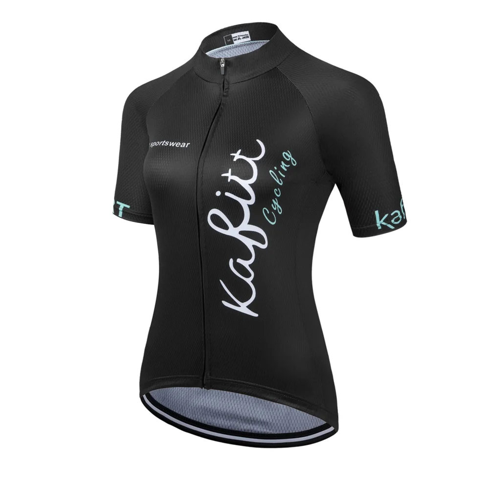 thumbnail image 1 of Kafitt - Maillot de ciclismo para mujer, blusa de verano, ropa de ciclismo de montaña, transpirable, corto, para bicicleta, talla L, 1 of 5