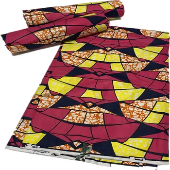 

High Quality African Pagne Wax Veritable African Real Guaranteed Pagne Wax Veritable Wax Print 6Yards/Lot For Ankara Women Dress