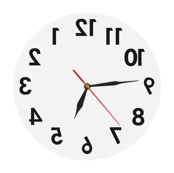

Reverse Wall Clock Unusual Numbers Backwards Modern Decorative Clock Watch Excellent Timepiece For Your Wall