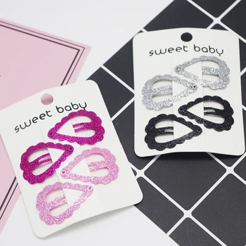 

Cute Baby Hair Clips Girls Love Heart Hair Clips Sequins Hair pins Girls Korean Hair Accessories Children Headwear 4 Pcs Lovely