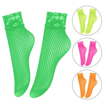 

Vintage Lace Women Socks Streetwear Party Dress Socks Elegant Ladies Hollow Out Sexy Ankle Short Fishnet Sock Calcetines Mujer